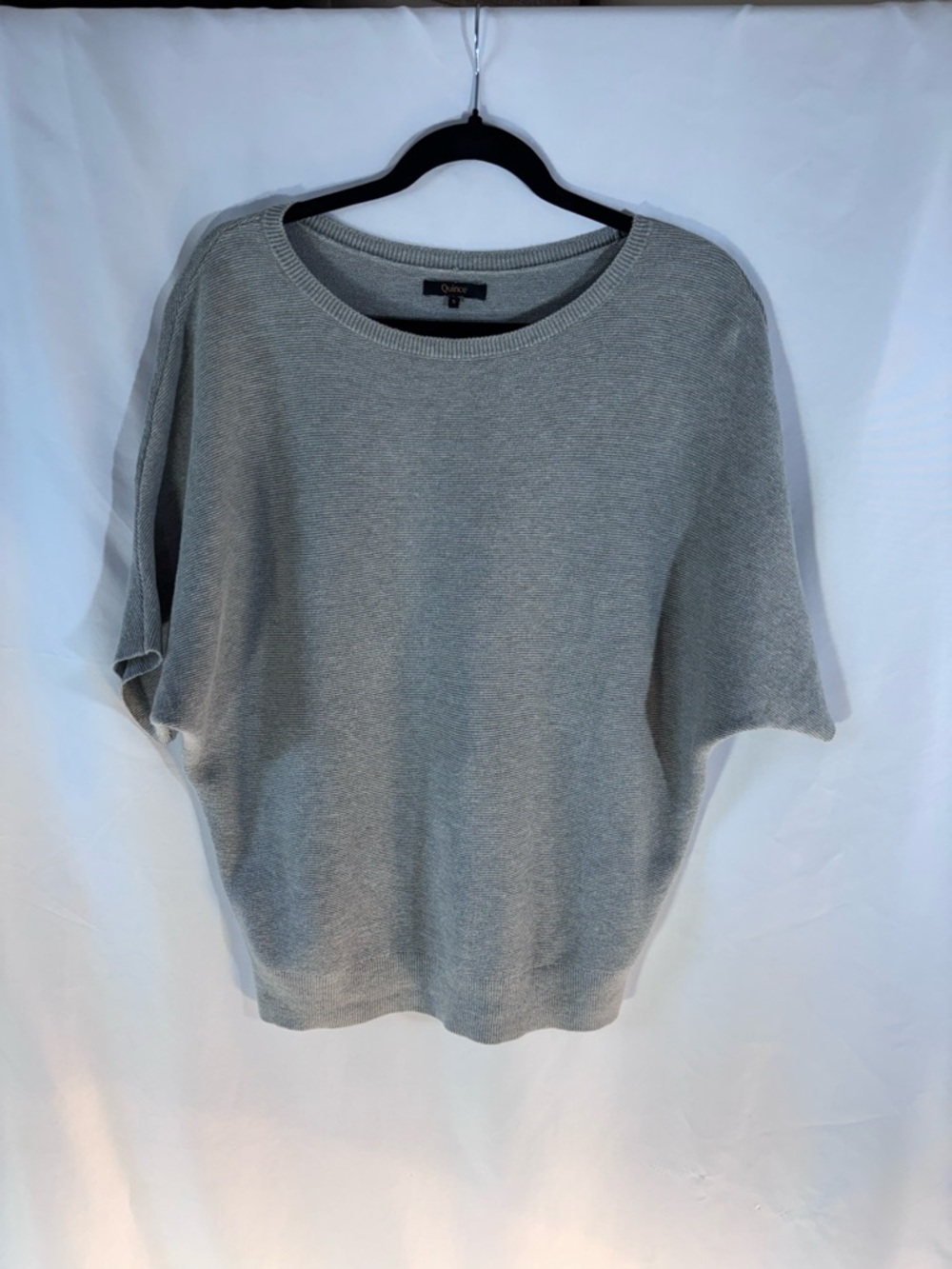 Lauren Ralph Lauren Light Gray Knit Short Sleeve Top